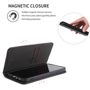 For Samsung Galaxy S23 5G Fierre Shann Crocodile Texture Magnetic Genuine Leather Phone Case(Black)