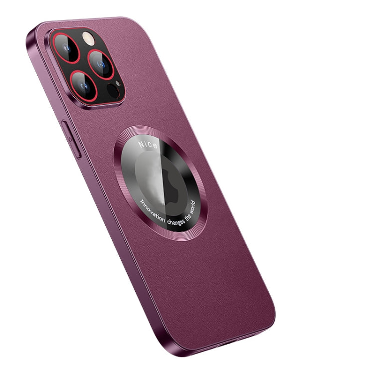 For iPhone 14 Pro Max R-JUST RH05 Magnetic Leather Metal Phone Case(Purple) - iPhone 14 Pro Max Cases by R-JUST | Online Shopping South Africa | PMC TechLife | Buy Now Pay Later Mobicred