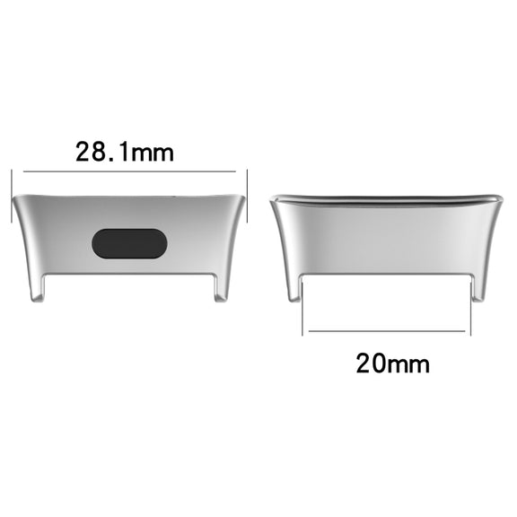 For Xiaomi Redmi Watch 3 / Mi Watch Lite 3 1 Pair Metal Watch Band Connector(Black)
