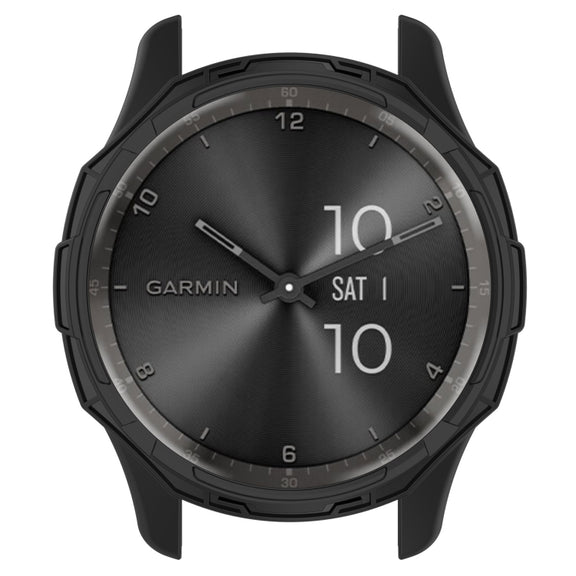 Compatible with Garmin Vivomove Trend Armor Hollow Watch Protective Case(Black)