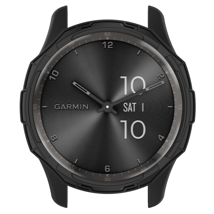 Compatible with Garmin Vivomove Trend Armor Hollow Watch Protective Case(Black)
