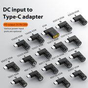 For Lenovo Square Port 65W DC Input to USB-C / Type-C PD Power Adapter