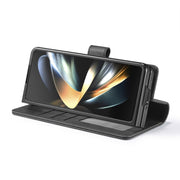 For Samsung Galaxy Z Fold5 5G LC.IMEEKE Calf Texture Leather Phone Case(Black)