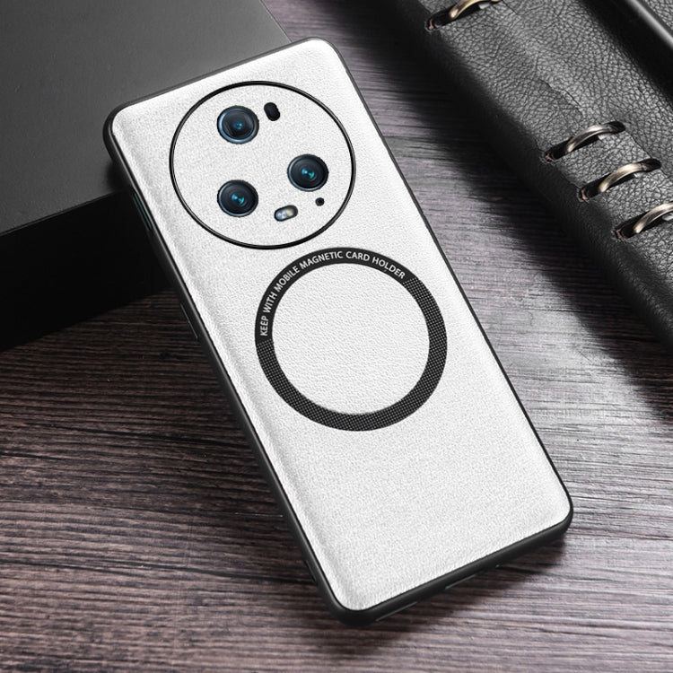 For Honor Magic5 Pro Cloth Texture PU MagSafe Magnetic Phone Case(White) - free shipping - PMC TechLife - Order now!