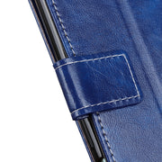 For Sony Xperia 1 V Retro Crazy Horse Texture Horizontal Flip Leather Phone Case(Blue)