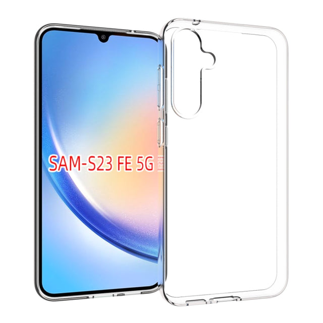 For Samsung Galaxy S23 FE 5G Water-resistant Texture TPU Phone Case(Transparent)