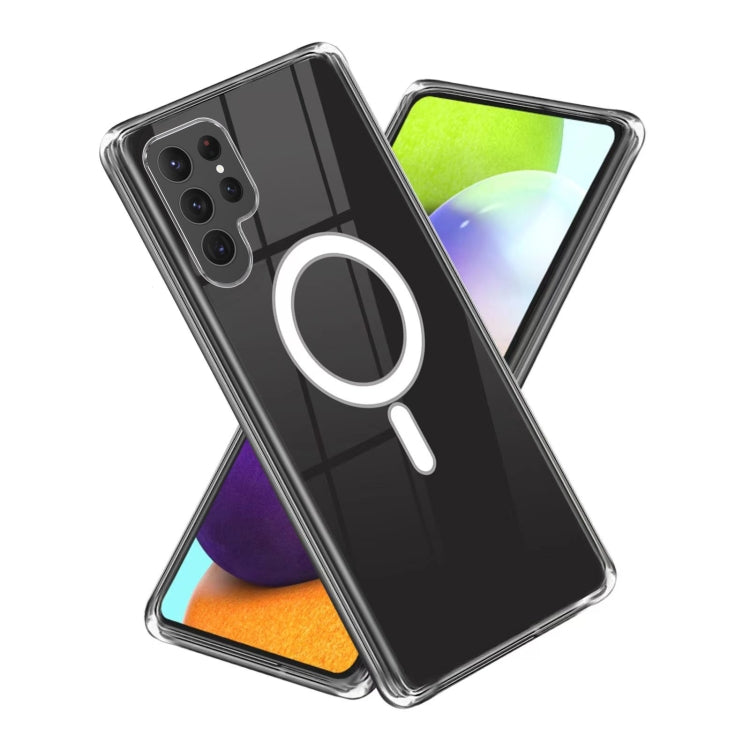 For Samsung Galaxy S23 Ultra 5G MagSafe Magnetic Acrylic TPU Phone Case(Transparent) - Galaxy S23 Ultra 5G Cases by PMC TechLife | Online Shopping South Africa | PMC TechLife