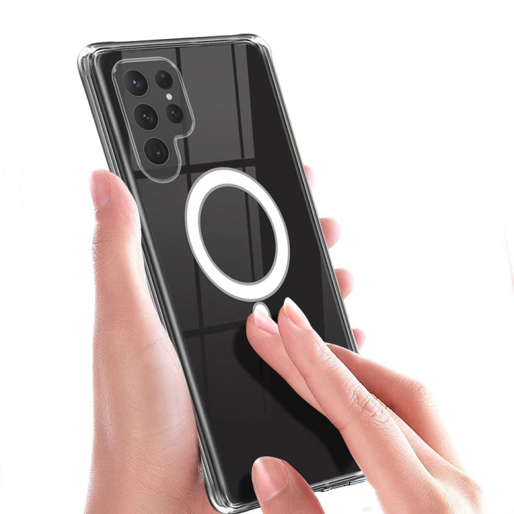 For Samsung Galaxy S23 Ultra 5G MagSafe Magnetic Acrylic TPU Phone Case(Transparent) - Galaxy S23 Ultra 5G Cases by PMC TechLife | Online Shopping South Africa | PMC TechLife