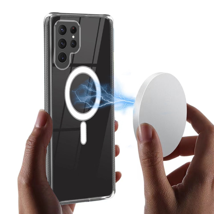 For Samsung Galaxy S23 Ultra 5G MagSafe Magnetic Acrylic TPU Phone Case(Transparent) - Galaxy S23 Ultra 5G Cases by PMC TechLife | Online Shopping South Africa | PMC TechLife