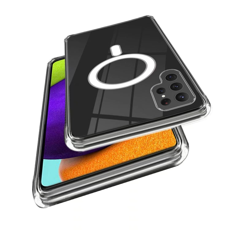 For Samsung Galaxy S23 Ultra 5G MagSafe Magnetic Acrylic TPU Phone Case(Transparent) - Galaxy S23 Ultra 5G Cases by PMC TechLife | Online Shopping South Africa | PMC TechLife