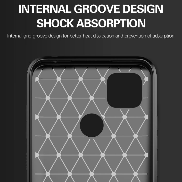For Xiaomi Redmi 9C NFC Brushed Texture Carbon Fiber TPU Phone Case(Blue)