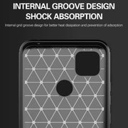 For Xiaomi Redmi 10A Brushed Texture Carbon Fiber TPU Phone Case(Black)