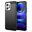 For Xiaomi Redmi Note 12 4G Global Brushed Texture Carbon Fiber TPU Phone Case(Black) - free shipping - PMC TechLife - Order now!
