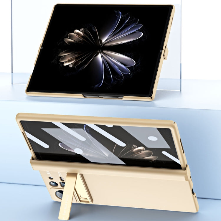 For Xiaomi Mix Fold 2 Macaron Hinge All-inclusive Folding Phone Case with Stand(Black) - Xiaomi Cases by PMC TechLife | Online Shopping South Africa | PMC TechLife