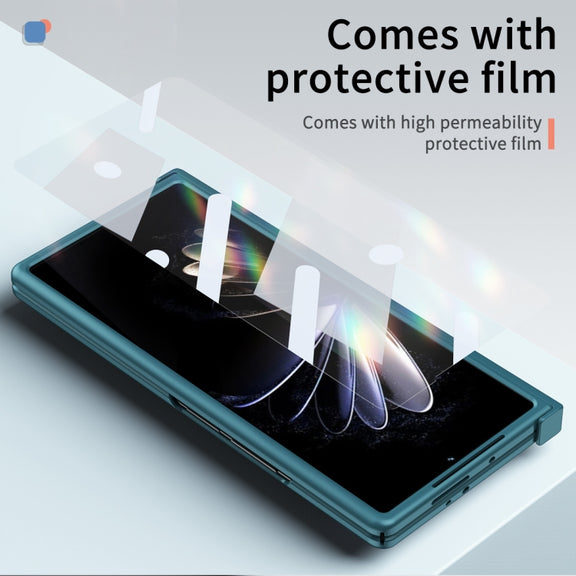 For Xiaomi Mix Fold 2 Hinge All-inclusive Magnetic Phone Case with Stand(Green)