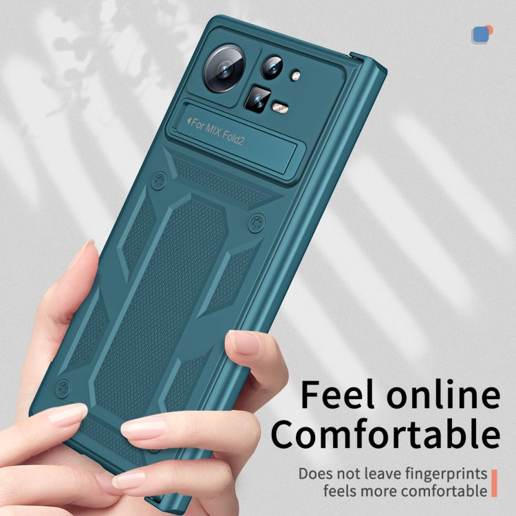 For Xiaomi Mix Fold 2 Hinge All-inclusive Magnetic Phone Case with Stand(Green) - Xiaomi Cases by PMC TechLife | Online Shopping South Africa | PMC TechLife