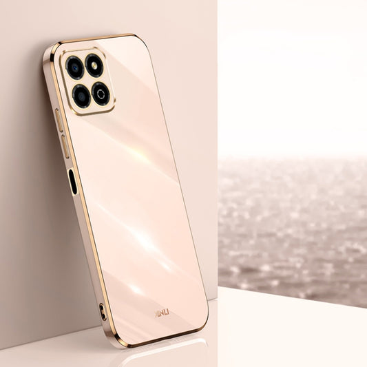 For Honor X8a 2023 XINLI Straight Edge 6D Electroplate TPU Phone Case(Pink) - free shipping - PMC Jewellery - Order now!