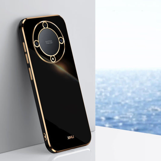 For Honor X9a 5G XINLI Straight Edge 6D Electroplate TPU Phone Case(Black) - Honor Cases by XINLI | Online Shopping South Africa | PMC Jewellery | Buy Now Pay Later Mobicred