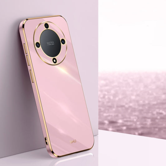 For Honor X9a 5G XINLI Straight Edge 6D Electroplate TPU Phone Case(Cherry Purple) - free shipping - PMC Jewellery - Order now!