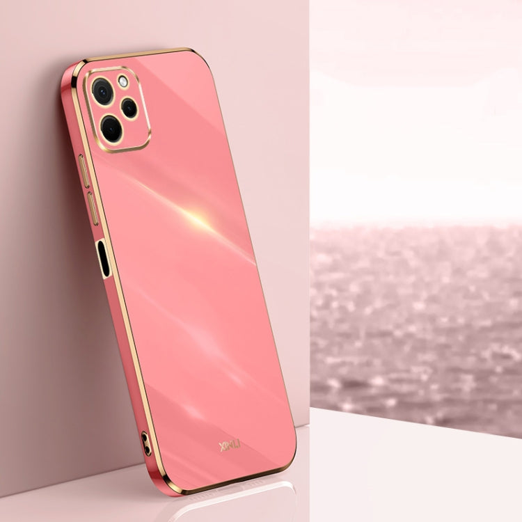 For Huawei nova Y61 XINLI Straight Edge 6D Electroplate TPU Phone Case(Hawthorn Red) - Huawei Cases by XINLI | Online Shopping South Africa | PMC TechLife | Buy Now Pay Later Mobicred
