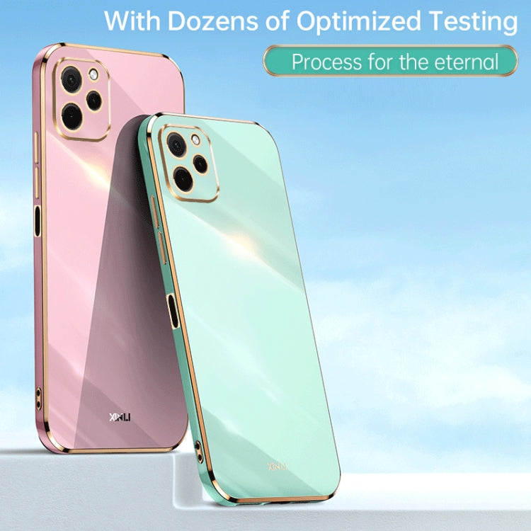 For Huawei nova Y61 XINLI Straight Edge 6D Electroplate TPU Phone Case(White)
