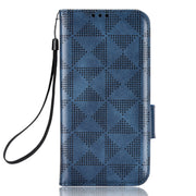 For TCL 405 / 406 T506D Symmetrical Triangle Leather Phone Case(Blue)
