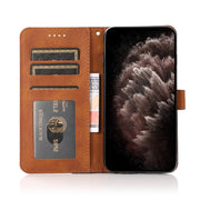 For Nokia 6.2 / 7.2 Dual-color Stitching Leather Phone Case(Black Brown)