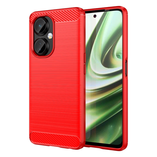 For OnePlus Nord CE 3 Brushed Texture Carbon Fiber TPU Phone Case(Red) - free shipping - PMC Jewellery - Order now!