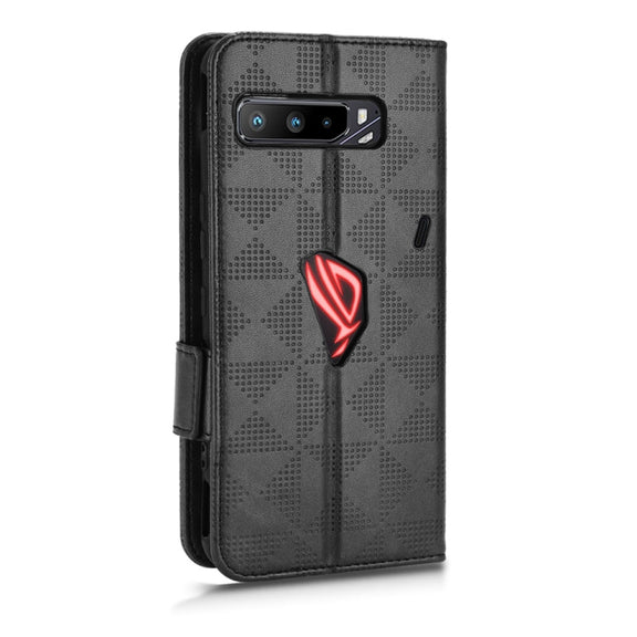 For Asus ROG Phone 3 Strix / 3 ZS661KL Symmetrical Triangle Leather Phone Case(Black)