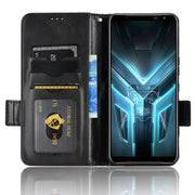 For Asus ROG Phone 3 Strix / 3 ZS661KL Symmetrical Triangle Leather Phone Case(Black)