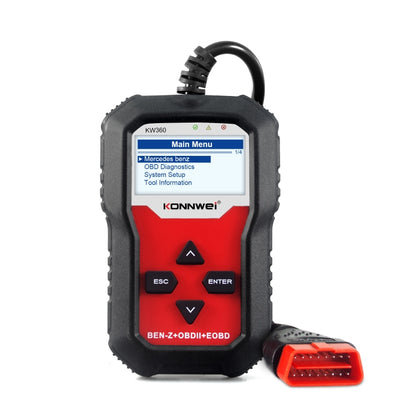 For Mercedes Benz KONNWE KW360 2.4 inch OBD2 Car Fault Detector - Code Readers & Scan Tools by KONNWEI | Online Shopping South Africa | PMC Jewellery | Buy Now Pay Later Mobicred