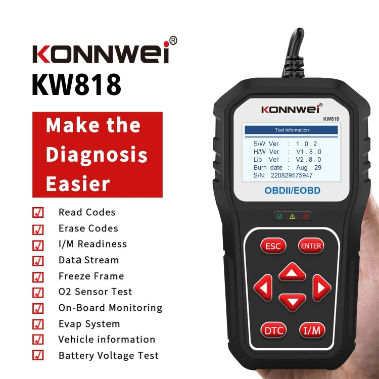 KONNWE KW818 Car OBD2 Bluetooth Fault Detector Diagnostic Tools - free shipping - PMC Jewellery - Order now!