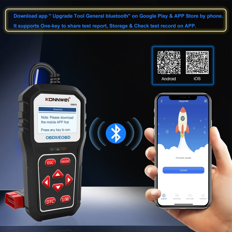 KONNWE KW818 Car OBD2 Bluetooth Fault Detector Diagnostic Tools - free shipping - PMC Jewellery - Order now!