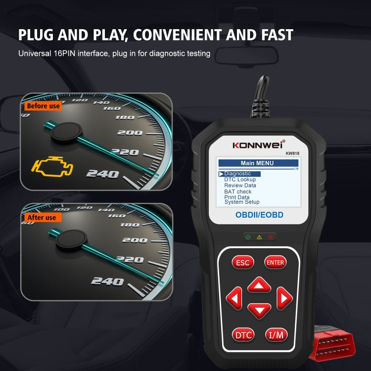 KONNWE KW818 Car OBD2 Bluetooth Fault Detector Diagnostic Tools - free shipping - PMC Jewellery - Order now!