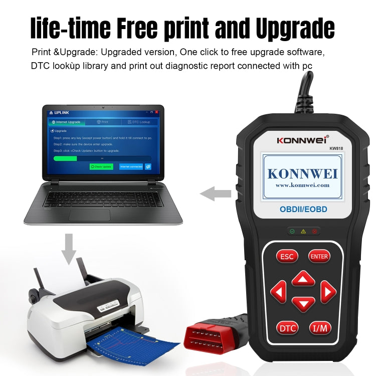 KONNWE KW818 Car OBD2 Bluetooth Fault Detector Diagnostic Tools - free shipping - PMC TechLife - Order now!