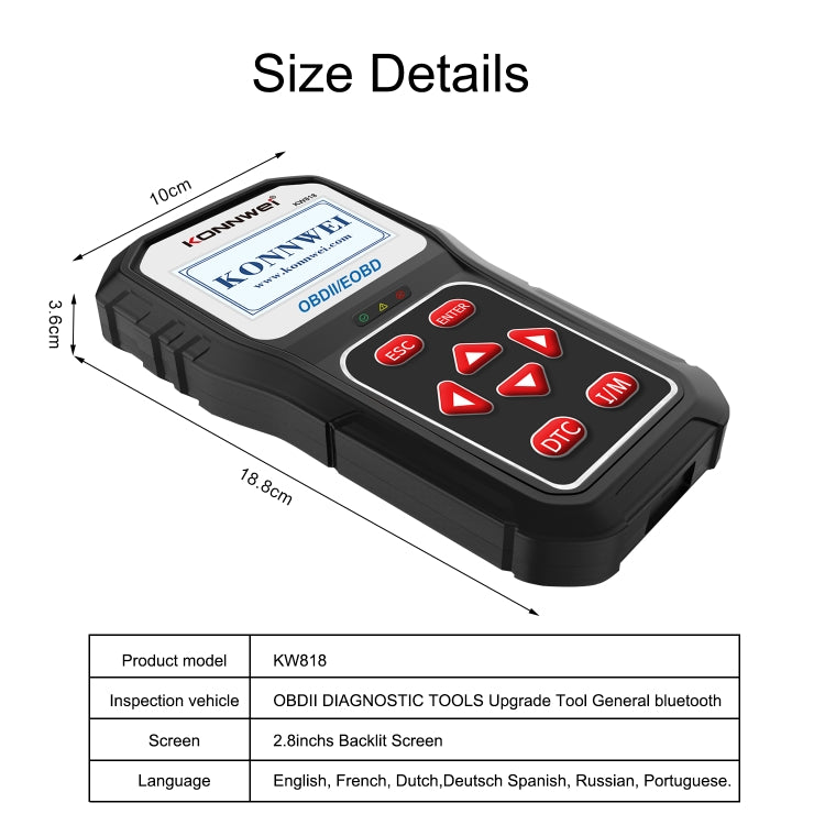 KONNWE KW818 Car OBD2 Bluetooth Fault Detector Diagnostic Tools - free shipping - PMC Jewellery - Order now!