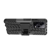 For Xiaomi Redmi Note 12 Pro 5G Tire Texture TPU + PC Phone Case with Holder(Black)