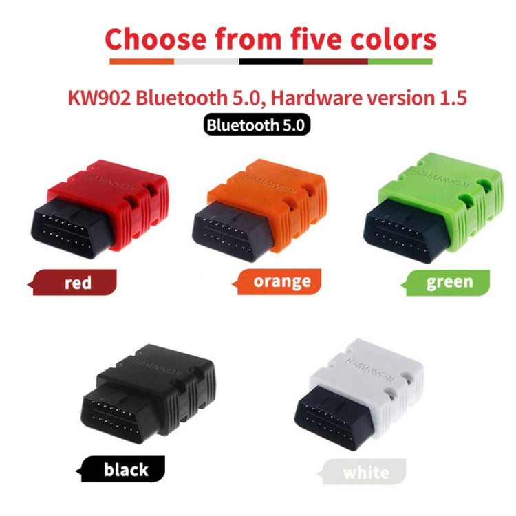 KONNWEI KW902 Bluetooth 5.0 OBD2 Car Fault Diagnostic Scan Tools Support IOS / Android(Red) - Code Readers & Scan Tools by KONNWEI | Online Shopping South Africa | PMC TechLife | Buy Now Pay Later Mobicred