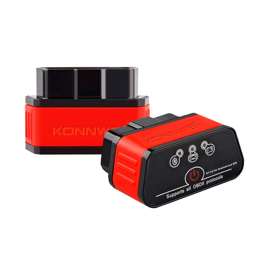 KONNWEI KW903 Bluetooth 5.0 OBD2 Car Fault Diagnostic Scan Tools Support IOS / Android(Black Red) - free shipping - PMC Jewellery - Order now!