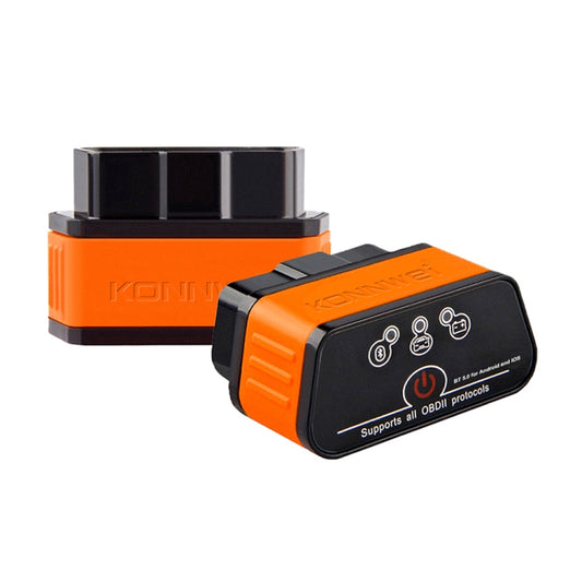 KONNWEI KW903 Bluetooth 5.0 OBD2 Car Fault Diagnostic Scan Tools Support IOS / Android(Black Orange) - free shipping - PMC Jewellery - Order now!