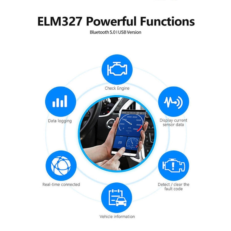 KONNWEI KW903 Bluetooth 5.0 OBD2 Car Fault Diagnostic Scan Tools Support IOS / Android(Black Orange) - free shipping - PMC TechLife - Order now!