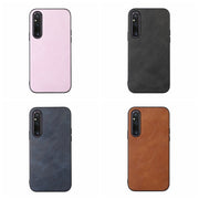 For Sony Xperia 1 V Cowhide Texture PU Phone Case(Brown)