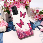 For Samsung Galaxy A34 5G 3D Painting Horizontal Flip Leather Phone Case(Rose Butterfly)