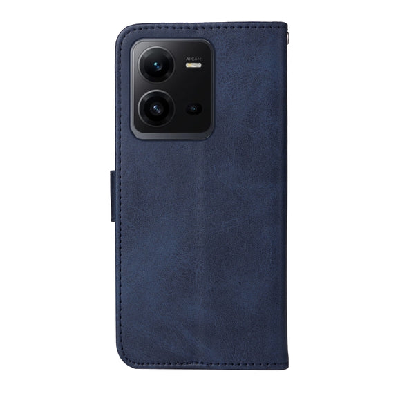 For vivo V25 5G/V25e 4G/X80 Lite Classic Calf Texture Flip Leather Phone Case(Blue)