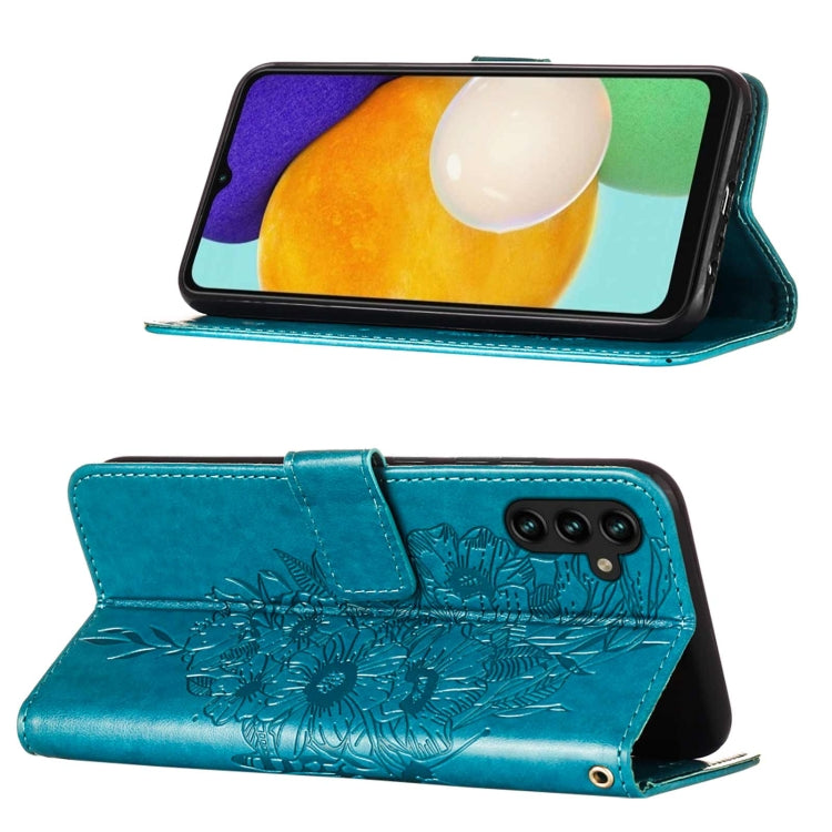 For Samsung Galaxy A34 5G Embossed Butterfly Leather Phone Case(Blue) - free shipping - PMC TechLife - Order now!