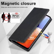 For Samsung Galaxy A14 4G/5G LC.IMEEKE RFID Anti-theft Leather Phone Case(Black)
