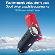 T&G TG375 Outdoor Portable LED Light RGB Wireless Bluetooth Speaker Subwoofer(Dark Green)