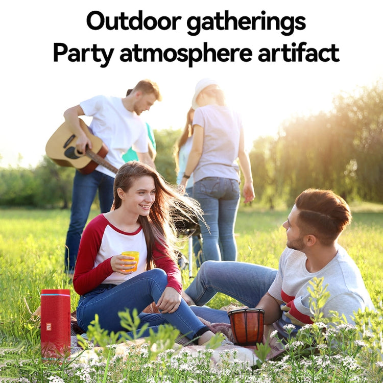 T&G TG375 Outdoor Portable LED Light RGB Wireless Bluetooth Speaker Subwoofer(Black) - Desktop Speaker by T&G | Online Shopping South Africa | PMC TechLife