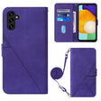 For Samsung Galaxy A34 5G Crossbody 3D Embossed Flip Leather Phone Case(Purple) - free shipping - PMC TechLife - Order now!