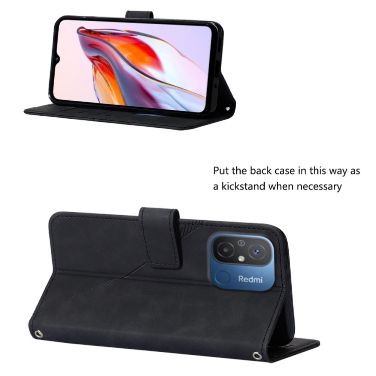 For Xiaomi Redmi 12C / Redmi 11A 4G Global Crossbody 3D Embossed Flip Leather Phone Case(Black) - free shipping - PMC TechLife - Order now!